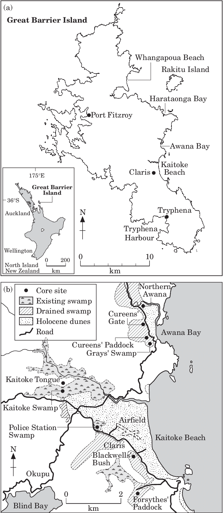 Great Barrier Island Showing Location Of Awanakaitoke - New Zealand Map Outline (710x1633), Png Download