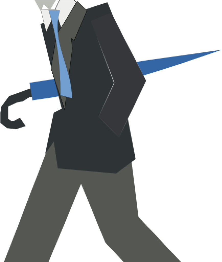 Person Walking Clipart Man Walking Clipart I2clipart - Vektörel Yürüyen Adam Png (869x1025), Png Download