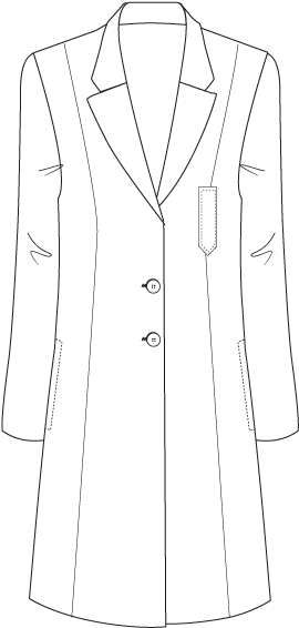 Miranda Lab Coat - Formal Wear (600x600), Png Download