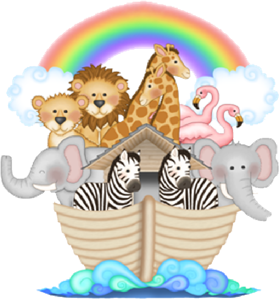 Church Clipart Preschool - Cartoon Noah's Ark Animals (600x600), Png Download