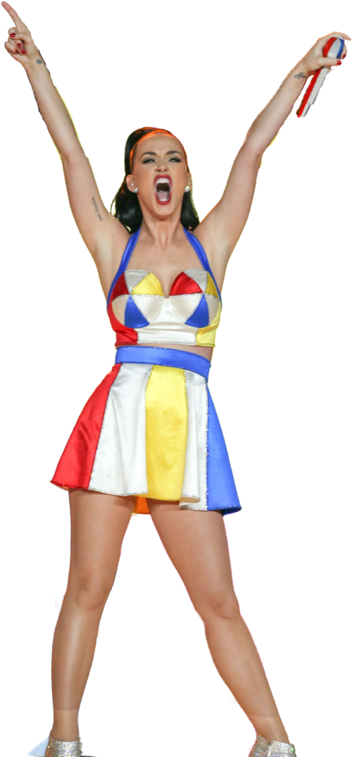 Super Bowl Png - Katy Perry Super Bowl Png (677x1181), Png Download