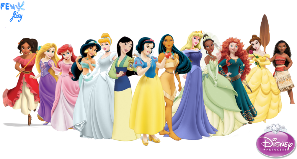 Disney Princess By Fenixfairy-da1wamq - Disney Princess Pictures Big (1024x543), Png Download