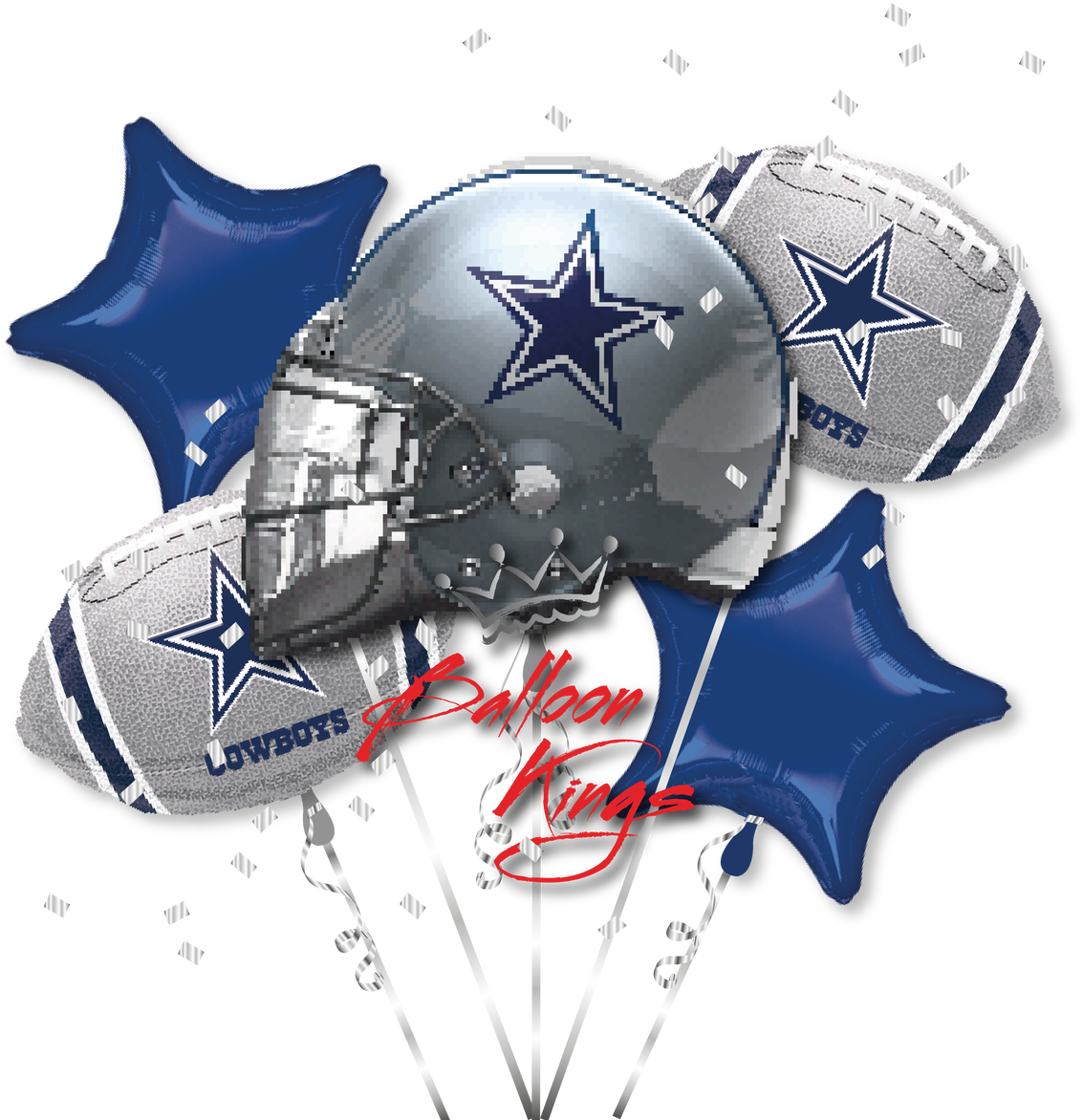 Cowboys Bouquet - Dallas Cowboys Balloons (1280x1280), Png Download