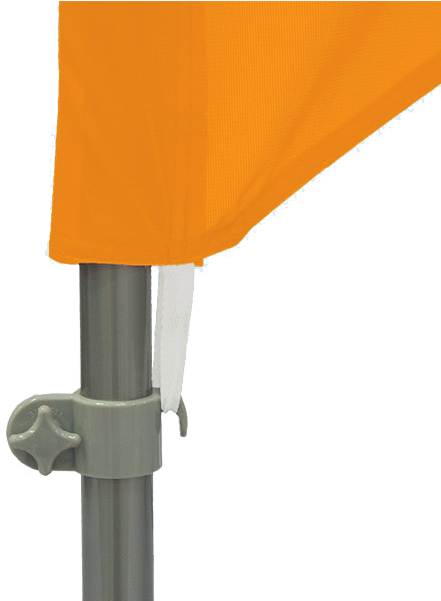 Flag Hooks Over Pole To Keep Stable Against Wind - Umbrella (686x600), Png Download