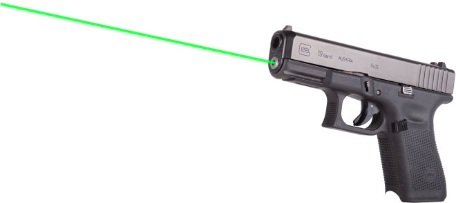 Green Glock Guide Rod Laser - Firearm (680x800), Png Download
