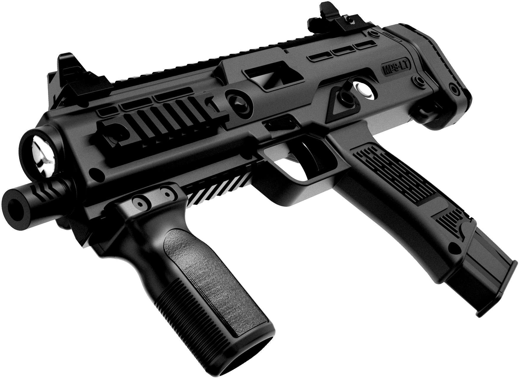 Body Halves, Sights & Tactical Grips - Assault Rifle (1761x1288), Png Download