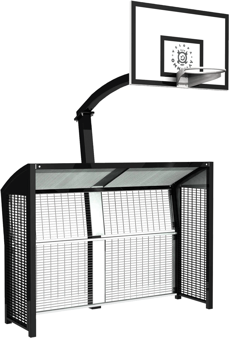 Omnicombi Goal With Basketball Post - Voetbaldoel Met Basket (1300x1300), Png Download