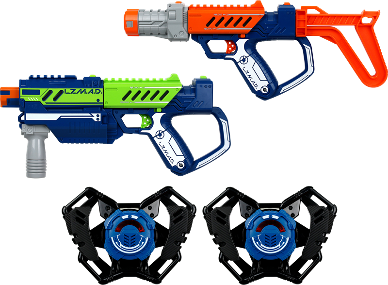 Silverlit Lazer Mad Deluxe Kit - Lzm Ad Laser Tag (800x587), Png Download