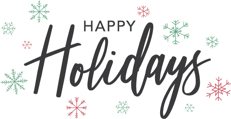 Happy Holidays 1 - Calligraphy (1000x419), Png Download