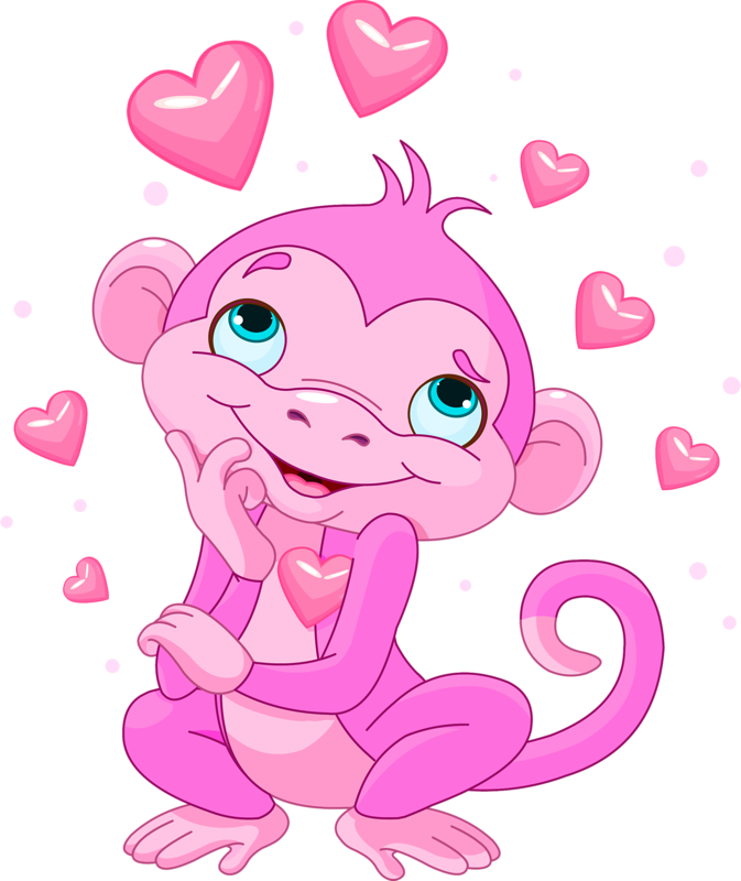 ○‿✿⁀monkeys‿✿⁀○ - Cute Cartoon Animal Clipart (673x800), Png Download