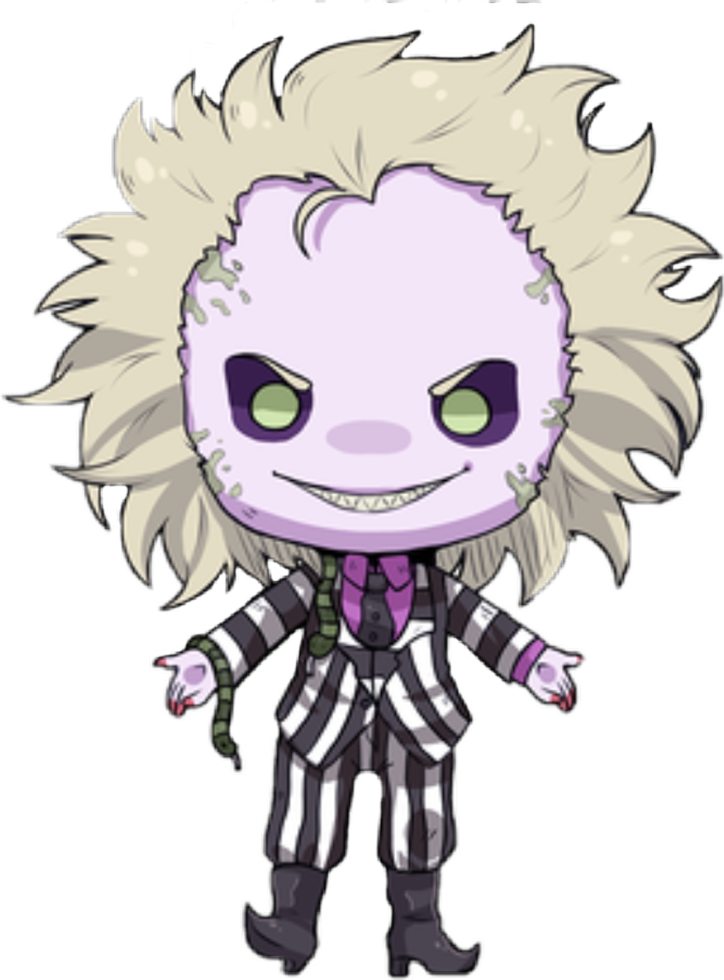 Sticker - Beetlejuice And Lydia Art (1024x1385), Png Download