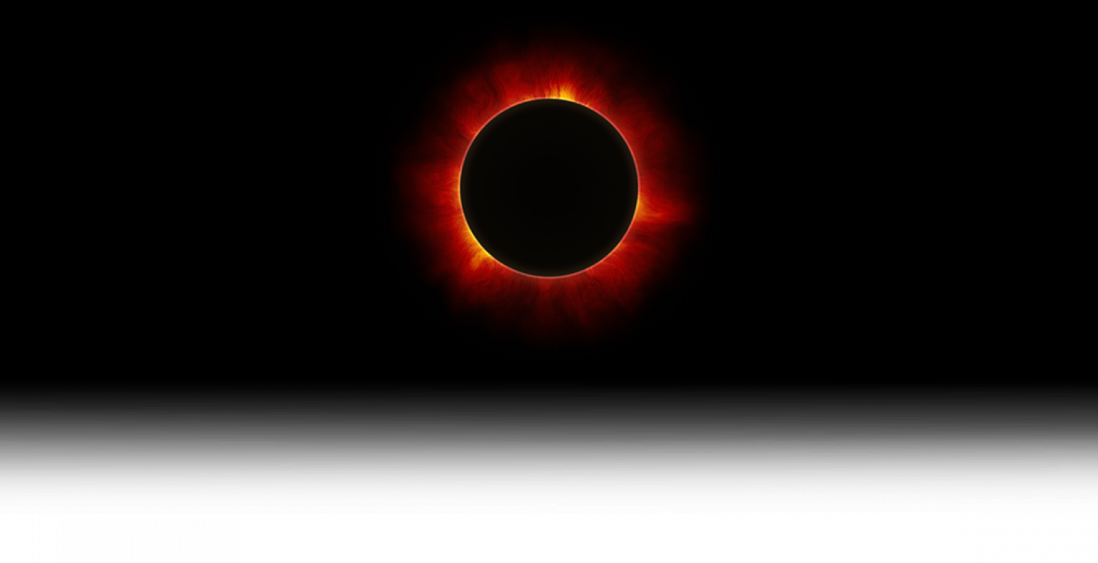 Dark Space, Black Sun - Circle (1600x821), Png Download