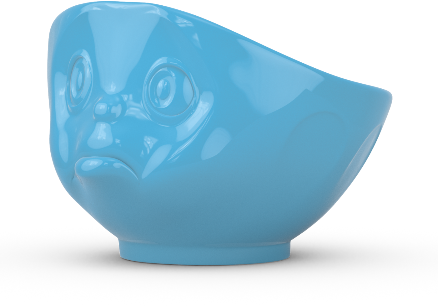 Blue Sulking Face Bowl - Ceramic (1400x1400), Png Download
