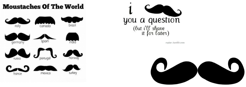 Moustaches Around The World (1033x365), Png Download