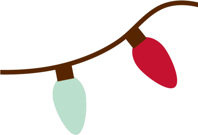 Christmas Lights Clipart Pdf - Christmas Lights Png Free (640x480), Png Download