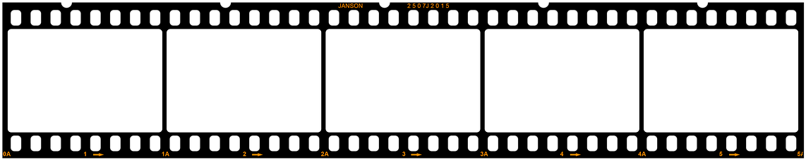Filmstrip Empty 5 Pictures - Film Strip Royalty Free (1280x495), Png Download
