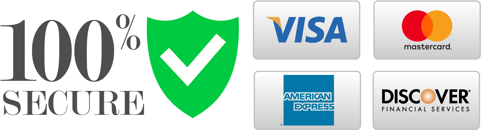 100% Secure Shopping - Credit Card (1677x479), Png Download