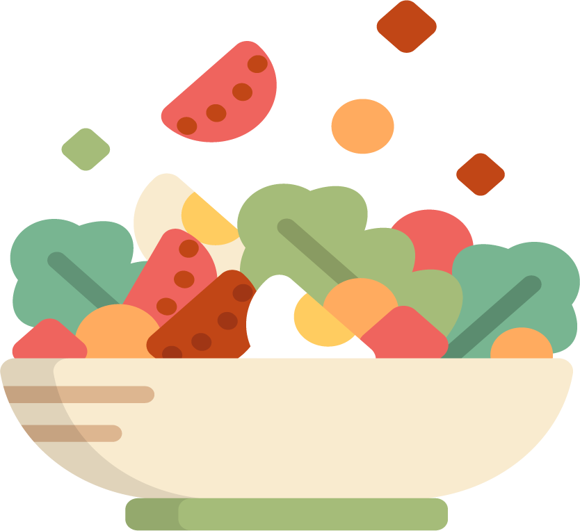 Chicken Plate - Salad (834x764), Png Download