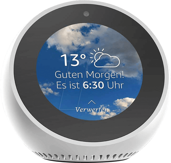 Amazon Alexa Voice-controlled Speaker Amazon B074bkbrgb - Amazon Echo Spot (718x687), Png Download