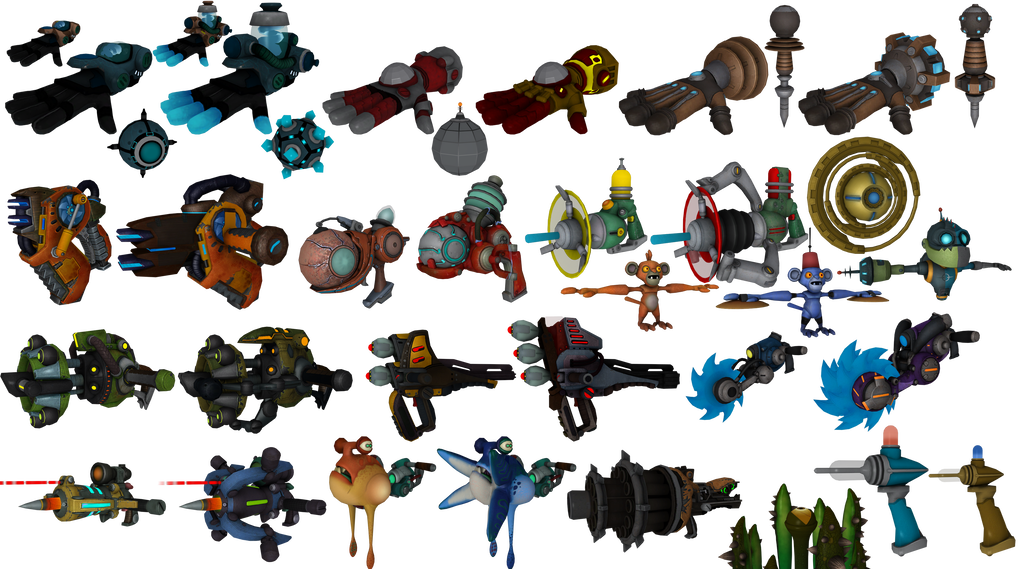From Any Ratchet And Clank Game What Was Your Favorite - Ratchet And Clank Gladiator Weapons (1024x569), Png Download