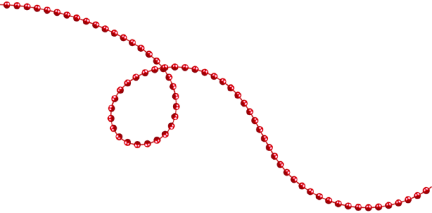 Free Png Download Red Beads Decor Clipart Png Photo - Red Beads Png (850x420), Png Download