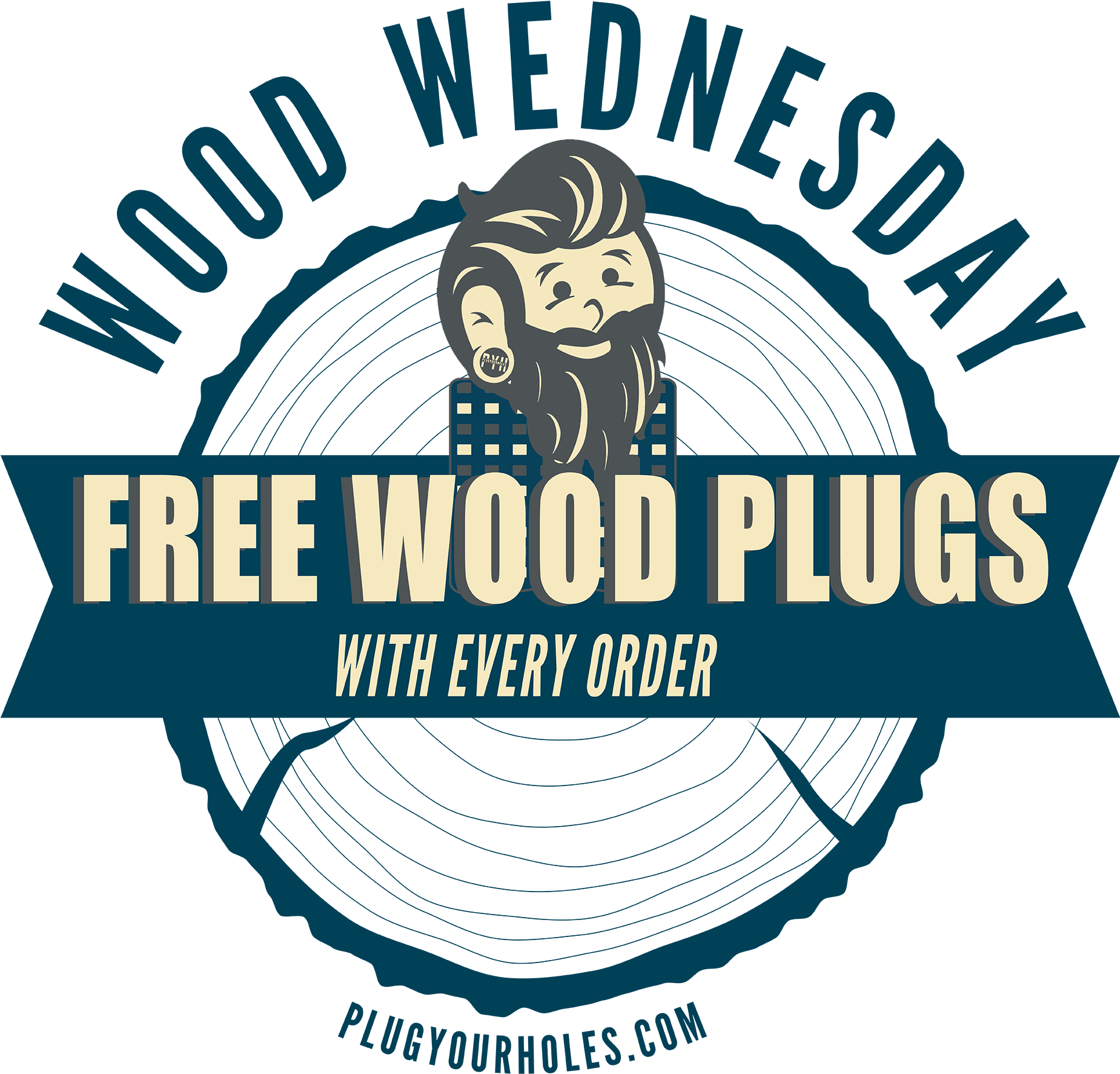 Com- Wood Wednesday Logo - Plug Your Holes (1848x1828), Png Download