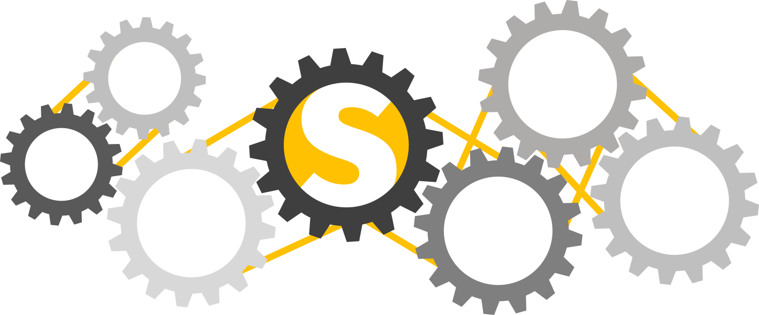 Socialfy Cogs - Gear Decal (1484x617), Png Download