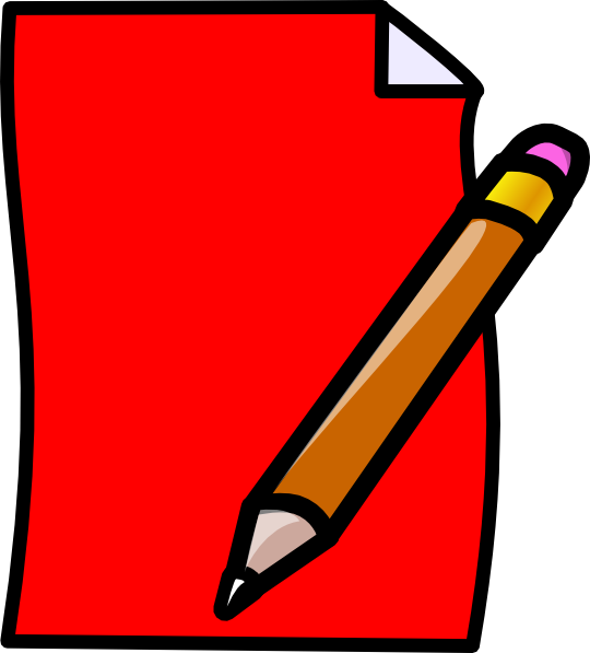 Library Clip Art At Clker Com Vector Online - Clip Art Of Red Paper (540x597), Png Download