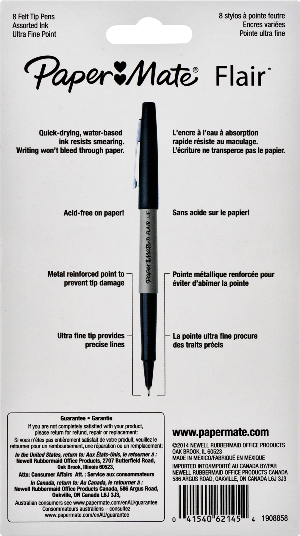 Paper Mate Flair Porous Point Stick Liquid Pens, Assorted - Paper Mate (1800x1800), Png Download