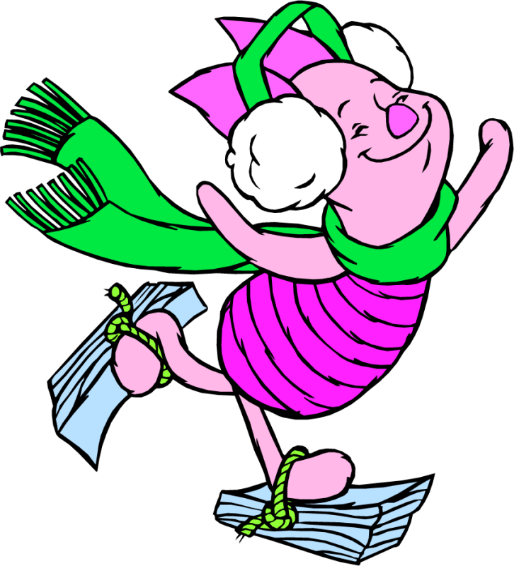 Pin Disney Winter Clipart - Winnie The Pooh Piglet Christmas (726x800), Png Download
