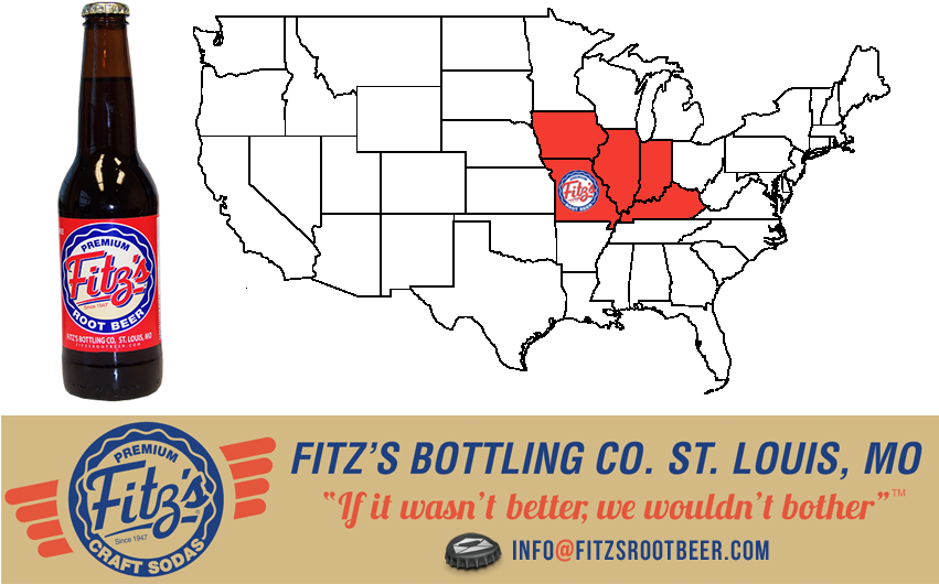 Fitz's Root Beer Distributors Map - North America Map For Paint (850x550), Png Download