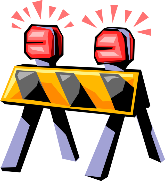 Vector Illustration Of Highway And Road Construction - Barriers Of Oral Communication (640x700), Png Download