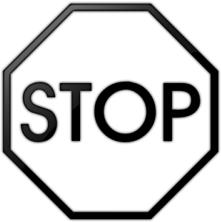 Octigon Clipart Blank Construction Sign - Stop Sign Black And White Png (640x480), Png Download