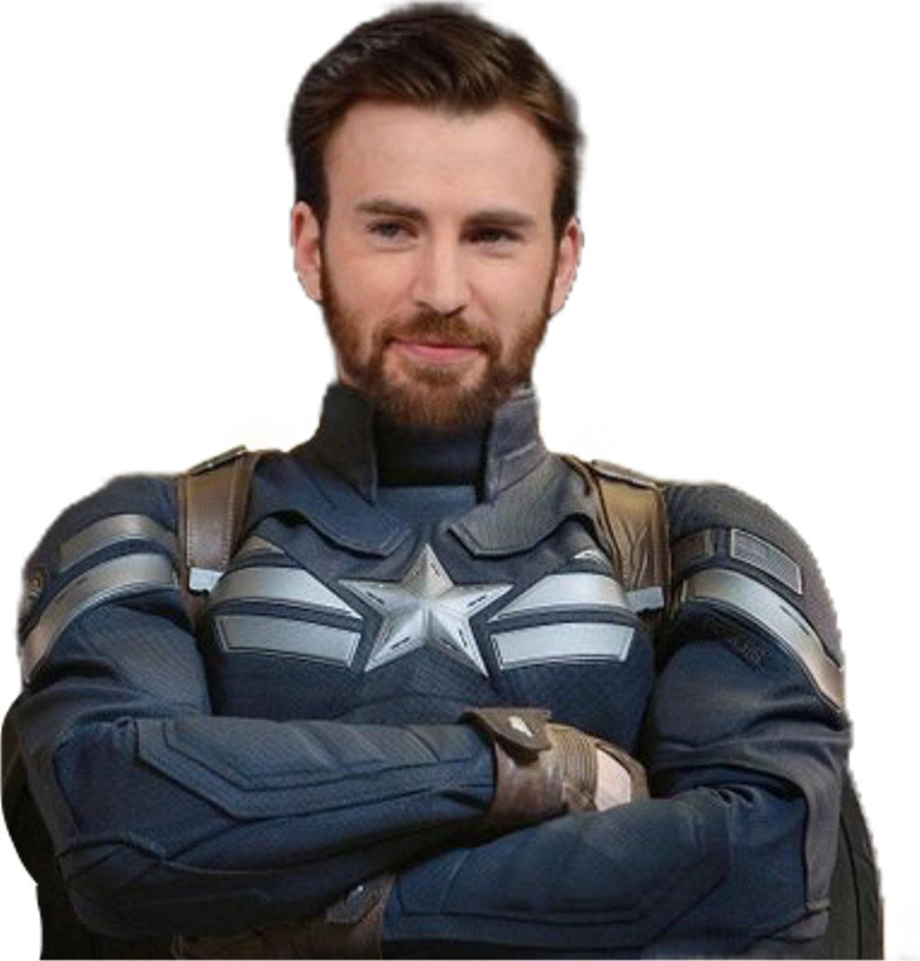 Steverogers Captainamerica Chrisevans Freetoedit - Captain America W Beard (1024x1070), Png Download