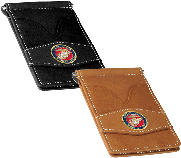 Player's Wallet With Usmc Emblem - Leather (800x800), Png Download