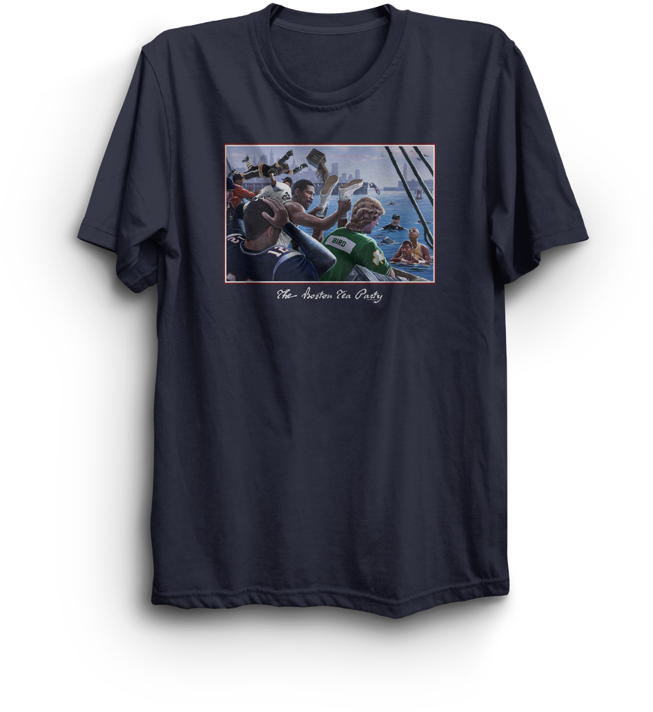 The Boston Tea Party Retro Shirt Navy - Boston Tea Party (1044x1280), Png Download