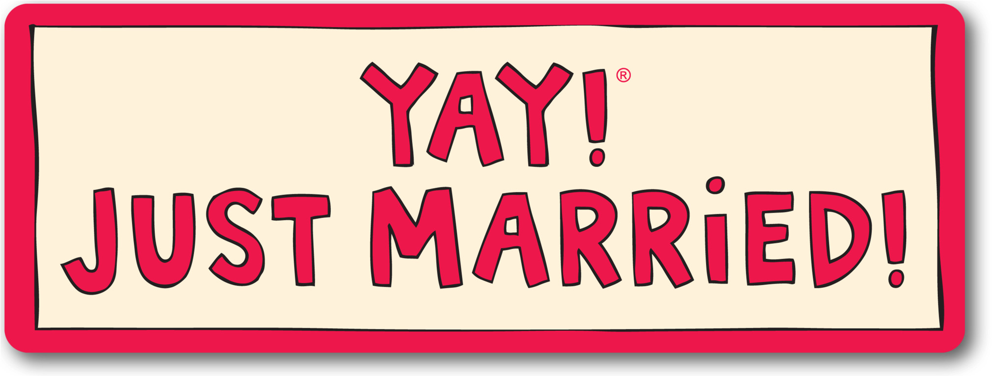 Just Married Magnet (2048x765), Png Download
