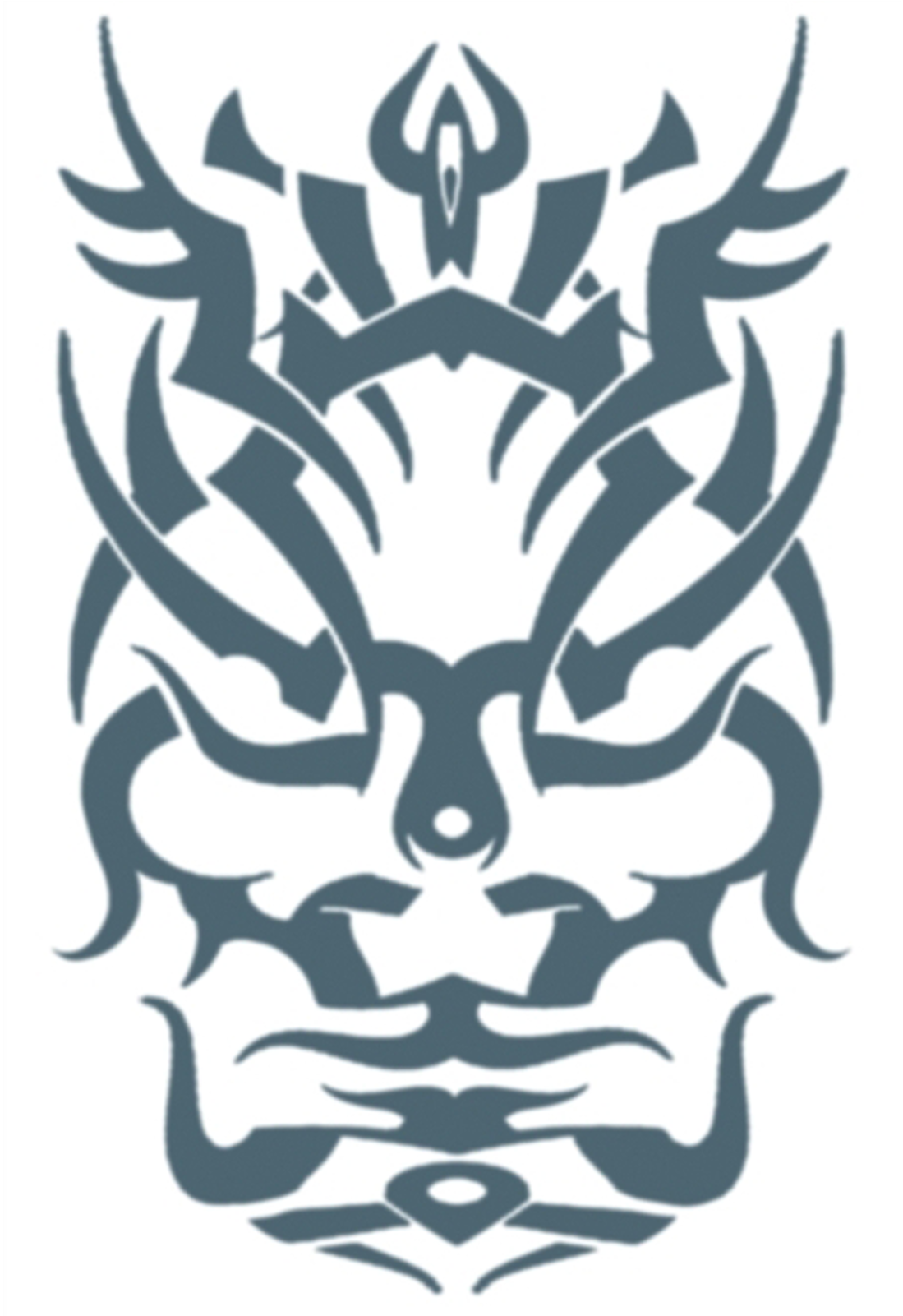 Tribal Tattoo Face Design (1600x1600), Png Download