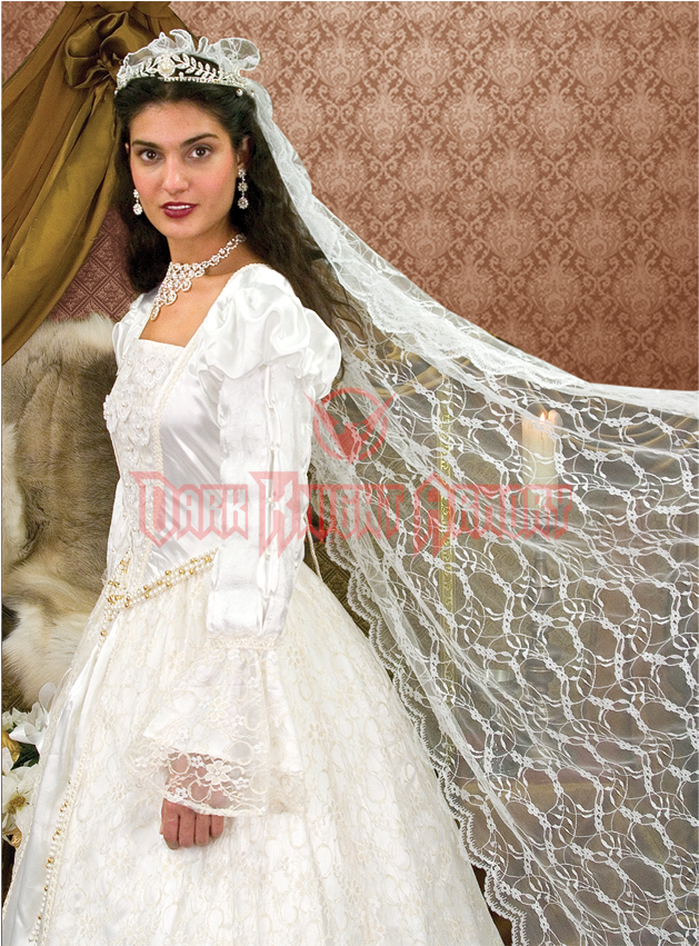 Renaissance Wedding Gown And Veil - Medieval Wedding Veils (850x850), Png Download