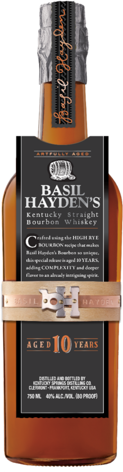 Basil Hayden's 10 Year Old Bourbon - Basil Hayden Two By Two (347x999), Png Download