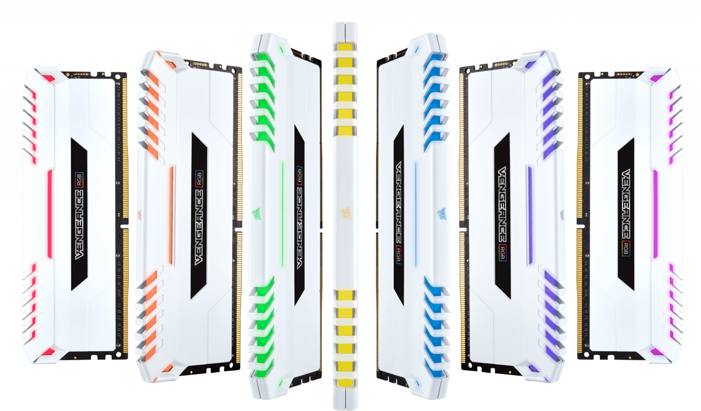 Corsair Vengeance Rgb Led Memory 16gb Ddr4 3200mhz - White Ddr4 Rgb Corsair (1440x873), Png Download