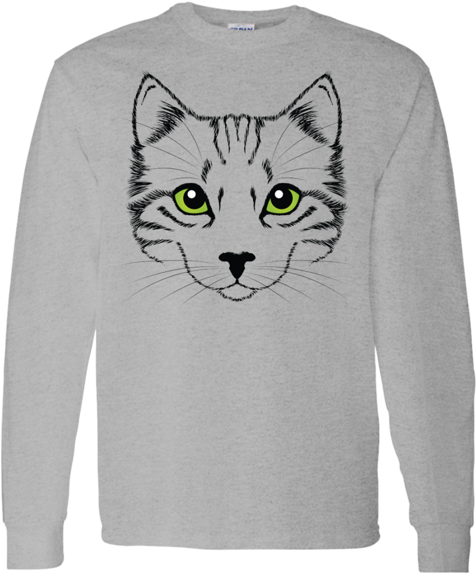 Head Cat Face Drawing (1155x1155), Png Download