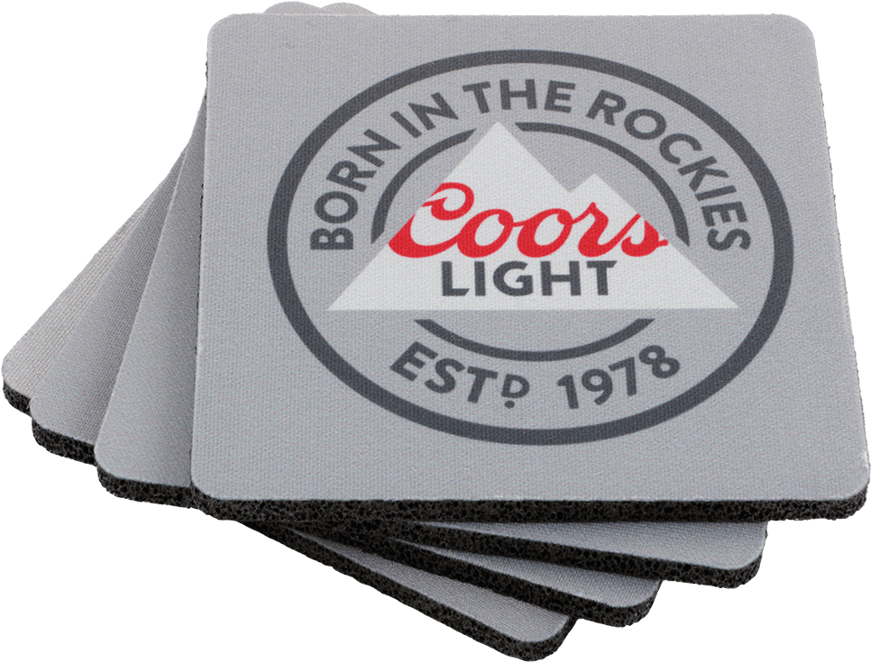Coors Light Coasters - Coors Light (1000x1000), Png Download