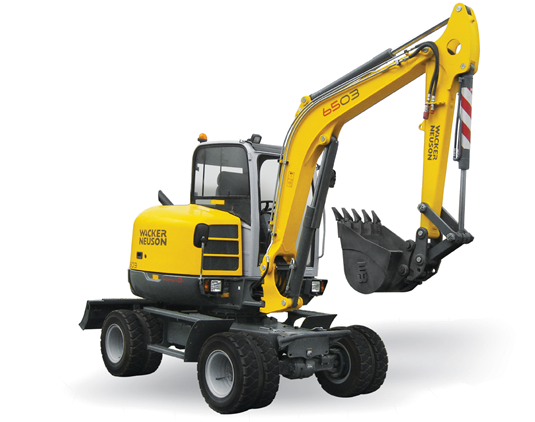Click Here For Larger Image - Wacker Neuson Wheeled Excavator (700x466), Png Download