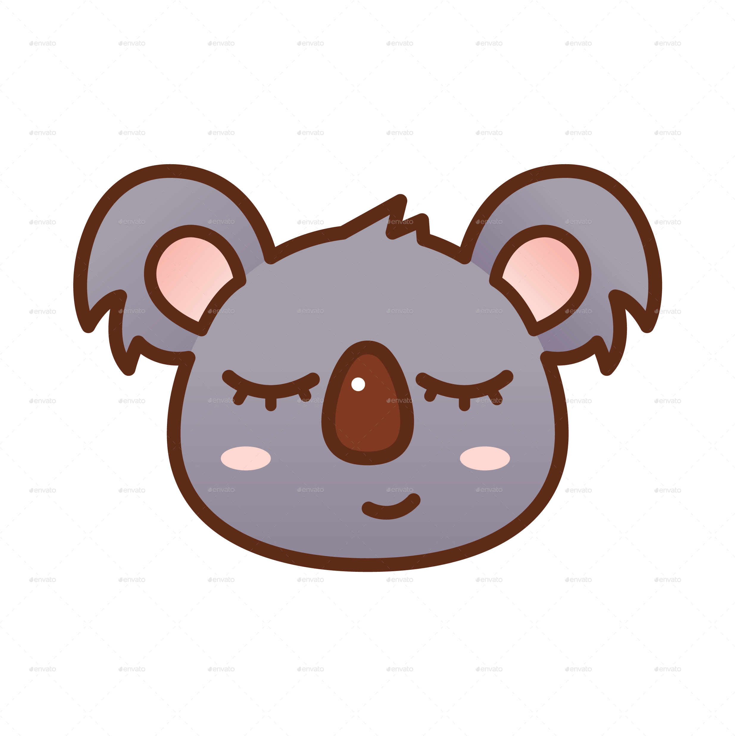 Emoticon-09 - Emoticon Koala (2480x2480), Png Download