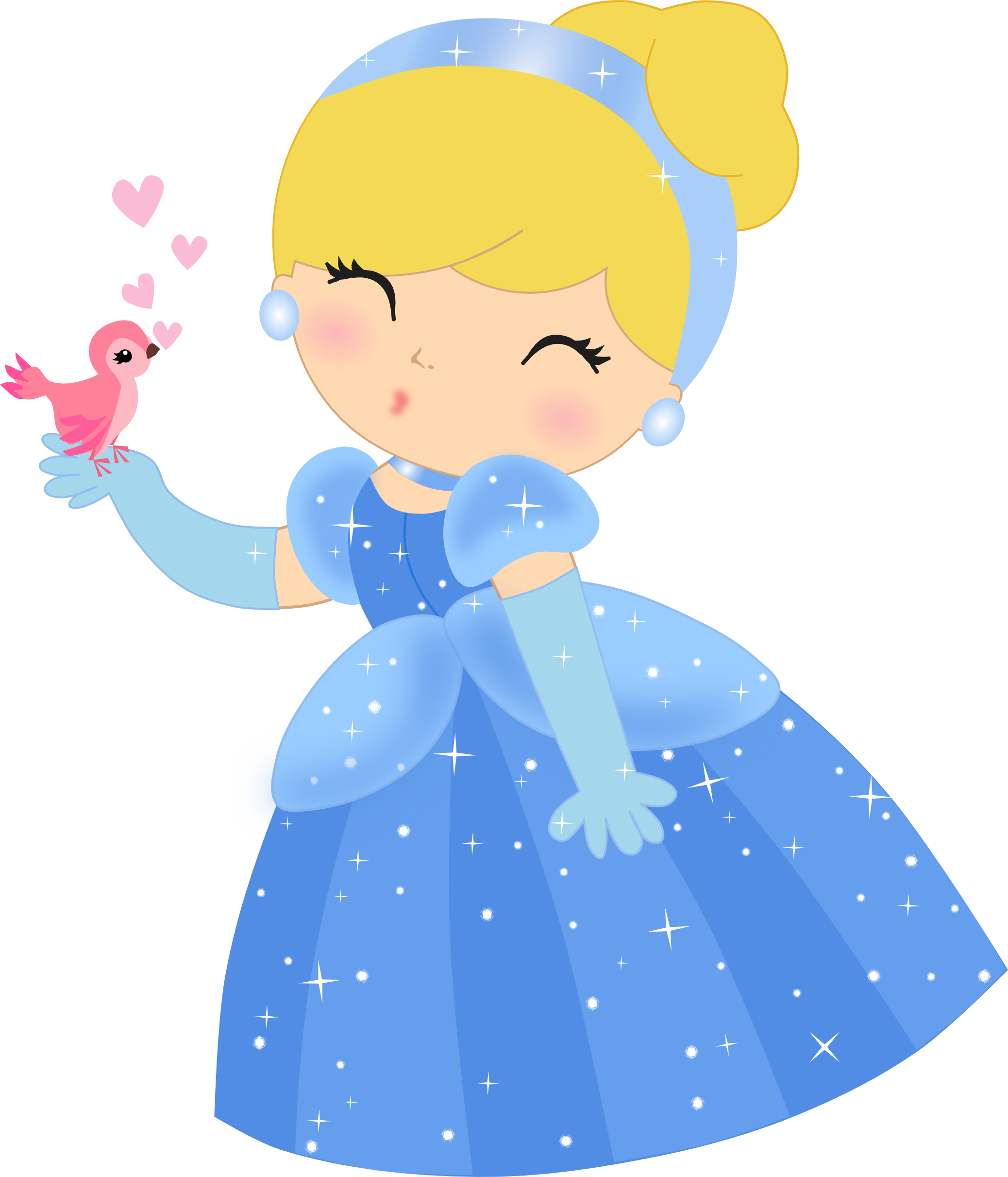 Princesa Cinderela Cute Png (2076x2423), Png Download