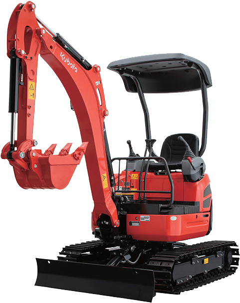 Kubota's Boom Swing Allows Direct Digging Close To - 4000 Lb Excavator (800x800), Png Download
