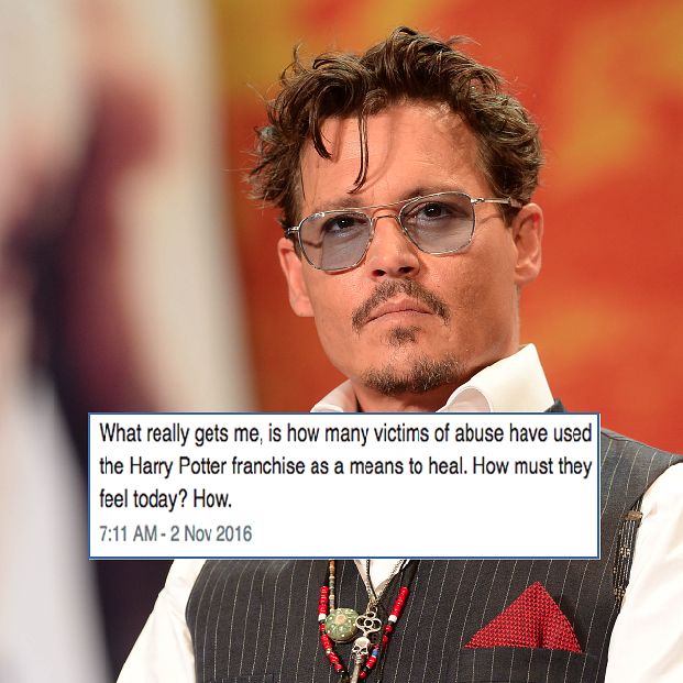 Harry Potter Fans Are Livid Over Johnny Depp's Casting - Johnny Depp 2016 (621x621), Png Download