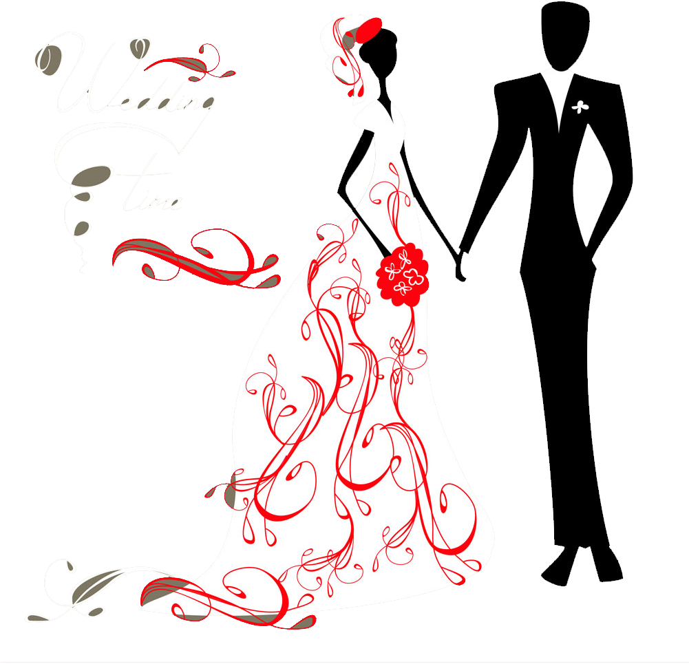 Bride And Groom Holding Hands - Marriage Illustration (1000x1000), Png Download