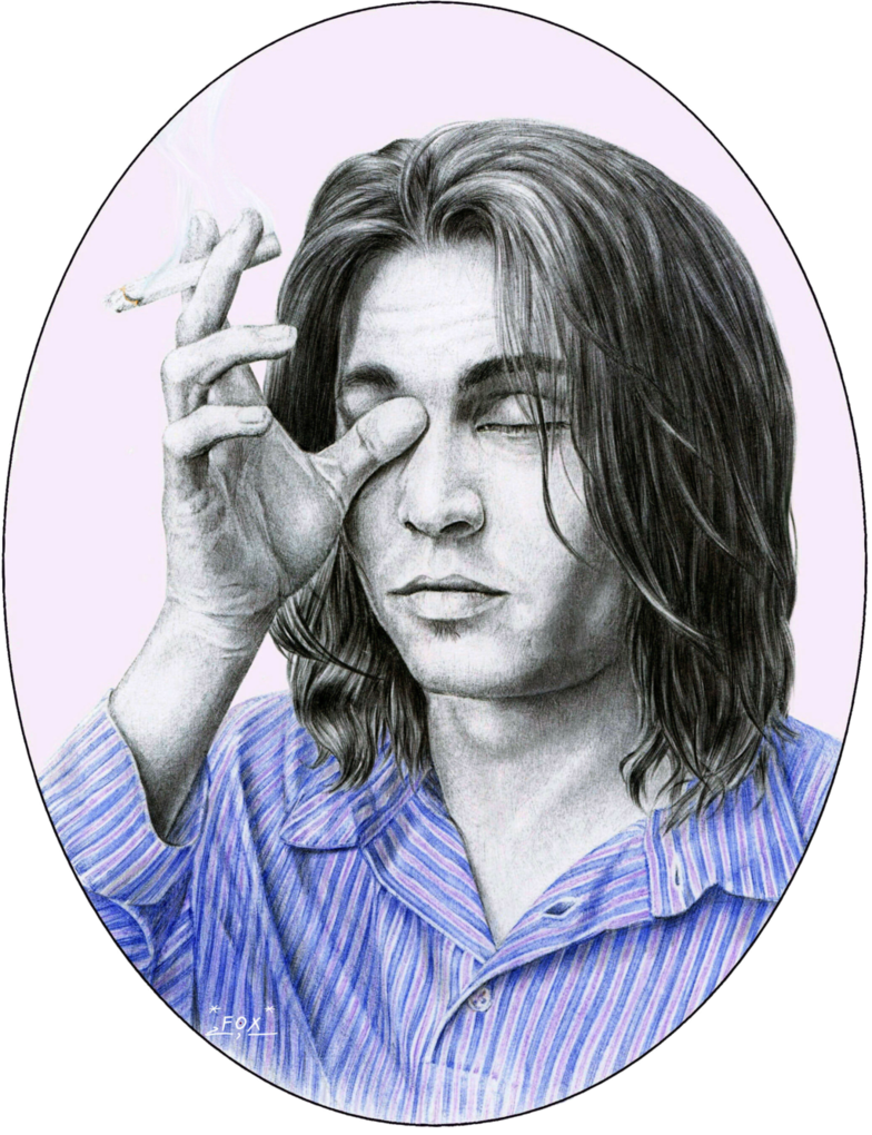 Johnny Depp By L - Sketch (784x1020), Png Download